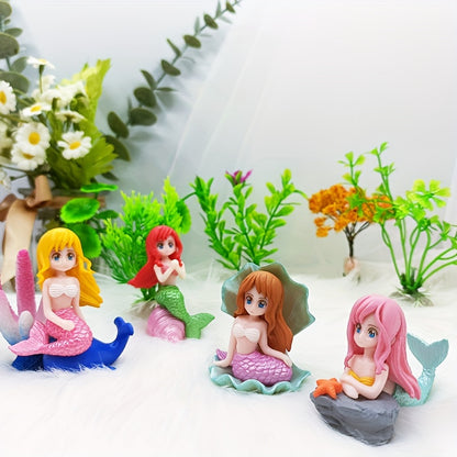 Miniature Mermaid Statues for Aquarium Decoration, Moss Landscape, Handicraft Ornaments, Gifts