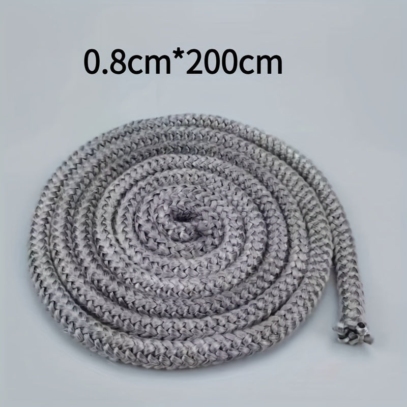 2m long Fireproof Seal Rope Gasket for Wood Burning Stove Door, 6/8/10/12mm thickness, suitable for high temperatures. Ideal for replacing damaged seals in your stove. Perfect for home kitchen heating and cooling systems, as well as fireplace accessories.