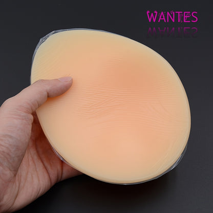 Silicone Gel Breast Prosthesis for Post-Surgery Support and Cosplay - Soft, Skin-Tone, Single Piece