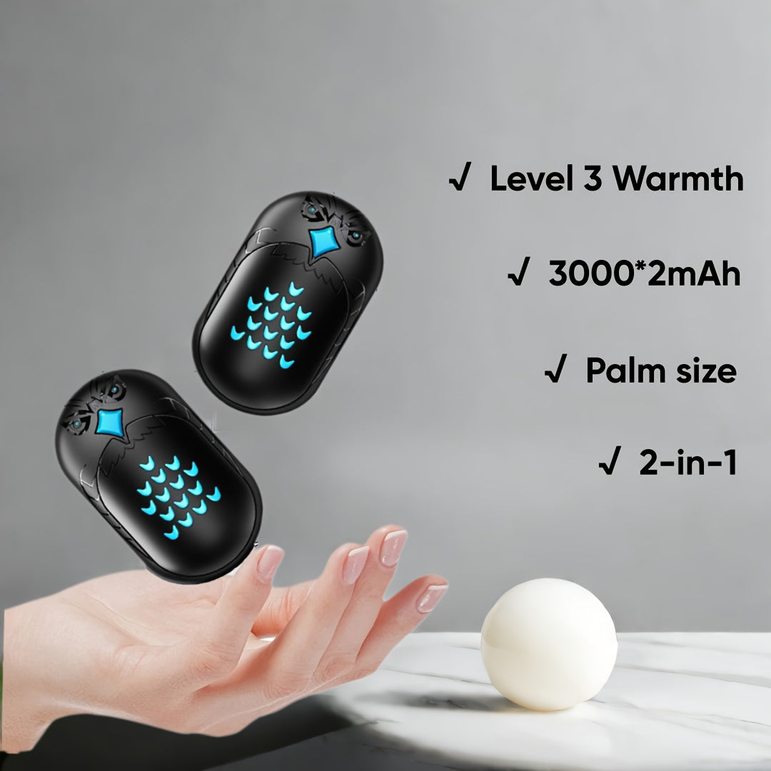 Stay Warm Anywhere with our Rechargeable Hand Warmer - Portable Pocket Heater with Dual-Sided Warmth and Easy One-Click Operation. Perfect for Winter, Snow, Outdoor Activities, Camping, and Travel. Features 3000mAh Lithium Battery for Long-lasting Heat