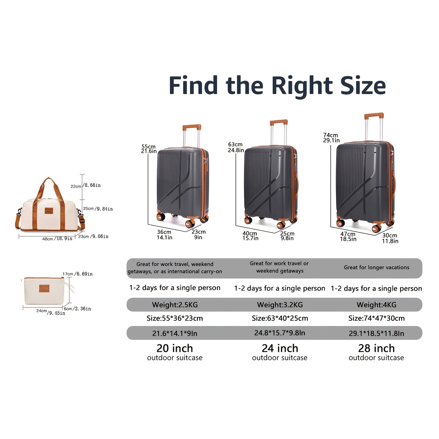 2025 New Model PP Suitcase Set with Password Lock and Silent Wheels