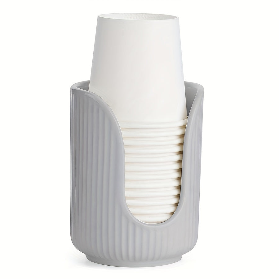 Versatile Cup Organizer: This Disposable and Multifunctional Paper Cup Holder doubles as a Desktop Storage Rack, ideal for Bathroom, Kitchen, or Living Room. Keep your cups, toothbrush, toothpaste, and other essentials neatly organized in this compact