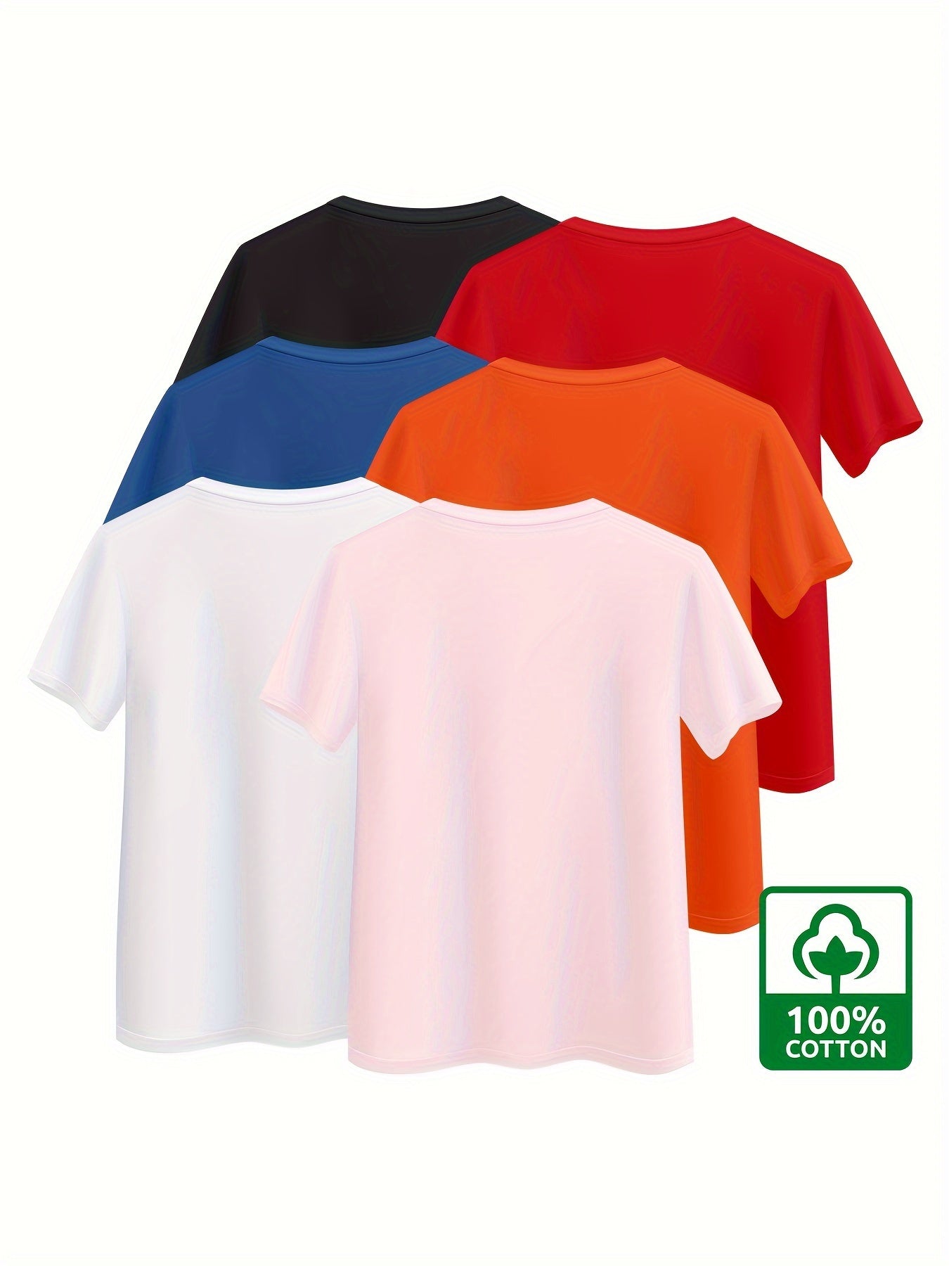 6 cotton men's short-sleeve t-shirts, 180g, Middle East