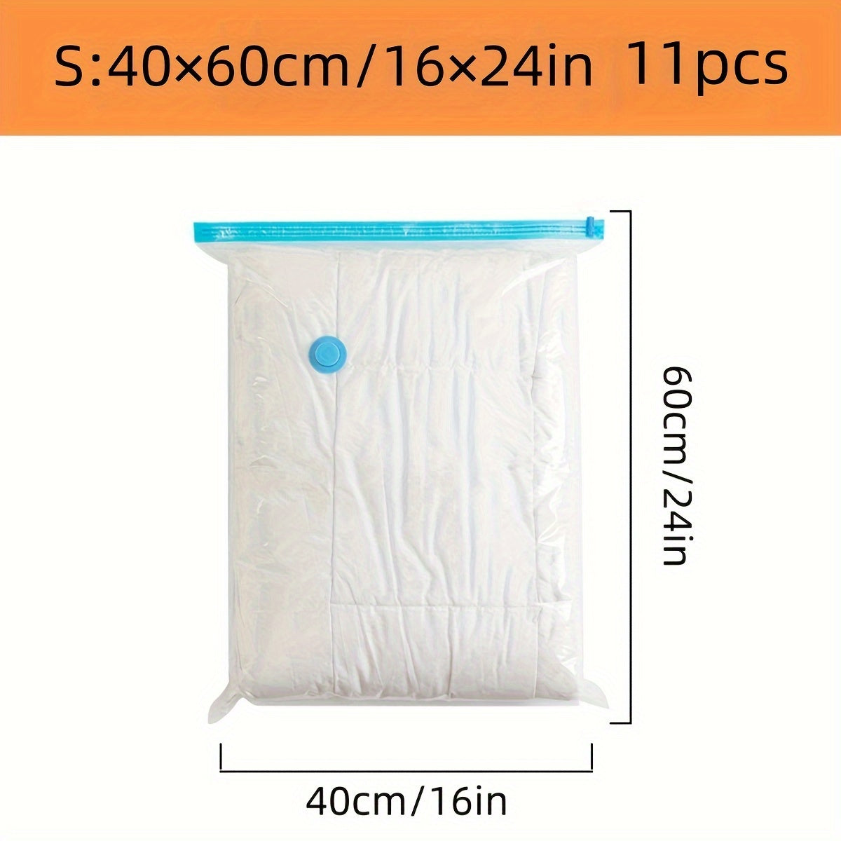 Large, medium, and small vacuum compression bags available in sizes of 3, 7, 9, and 11 pieces. Perfect for wholesale storage, seasonal clothing storage, quilt storage, and travel. A great helper for organizing your belongings with multiple size options.