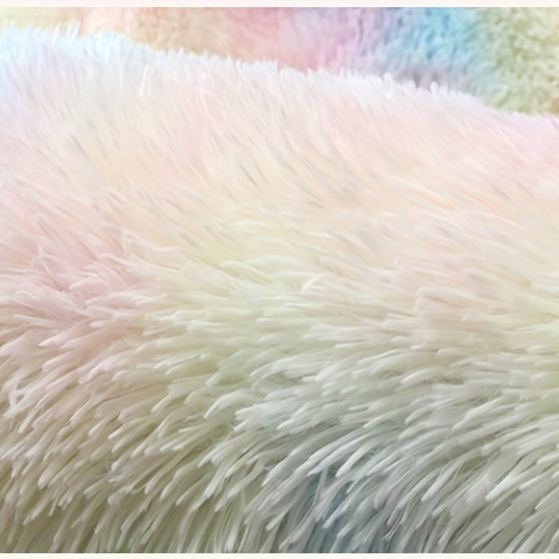 Luxurious Ultra Plush Soft Area Rug, Perfect for Bedroom or Living Room, Tie-Dyed Fluffy Bedside Rug, Machine-Washable Shag Carpet for Nursery, Children's Room, or Home Decor