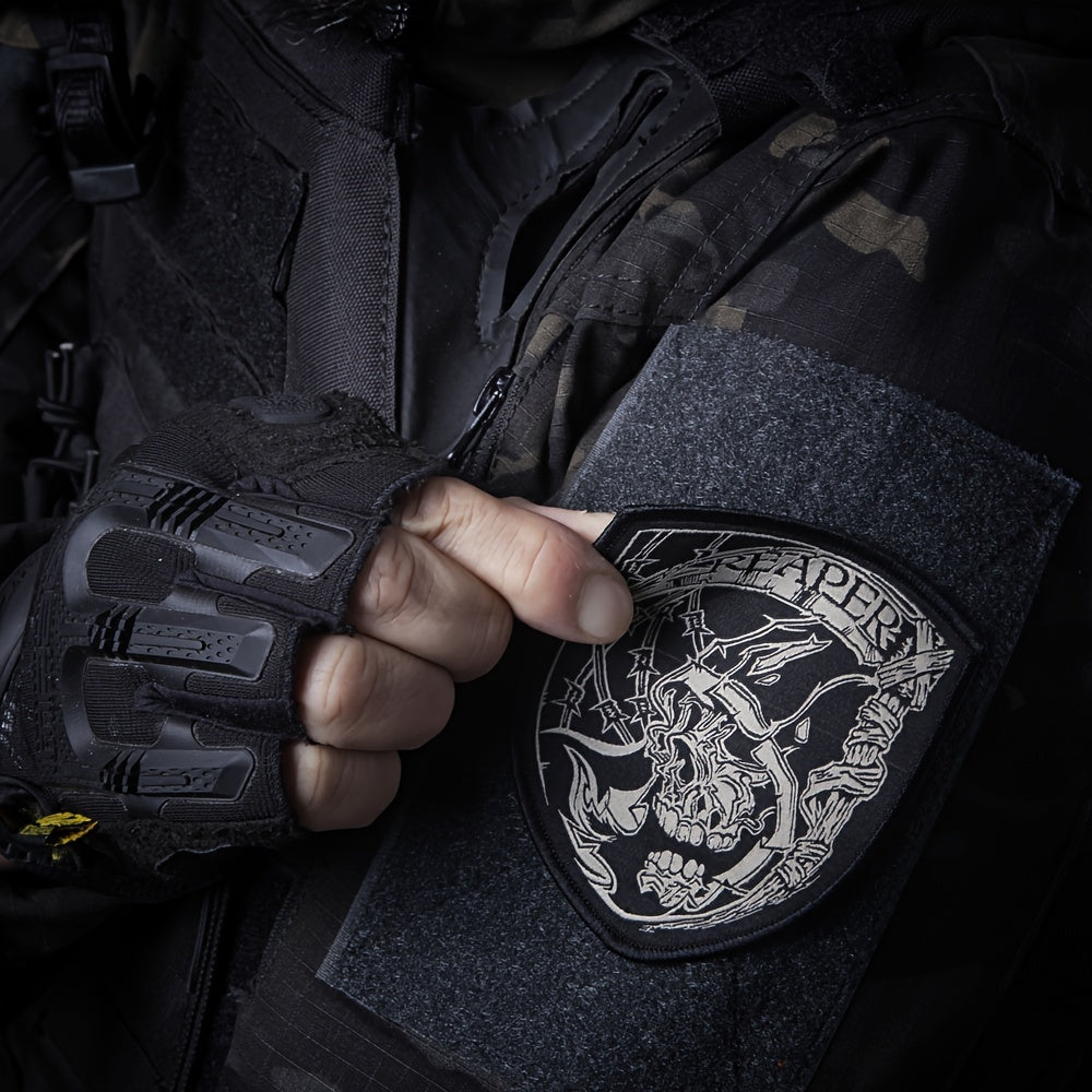 Tactical embroidered hook and loop morality cloth for men - perfect for adding badges to backpacks, clothing, and gear.