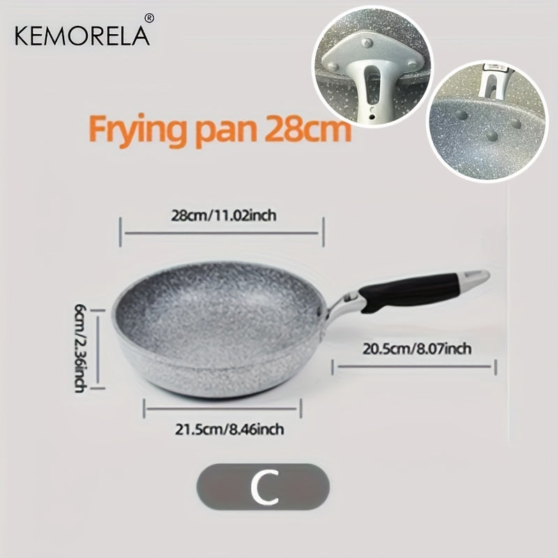 Durable non-stick frying pan suitable for use on induction cookers, gas stoves - perfect for cooking pancakes and eggs. Made of high-quality materials, this skillet cauldron is a versatile addition to your kitchenware collection.