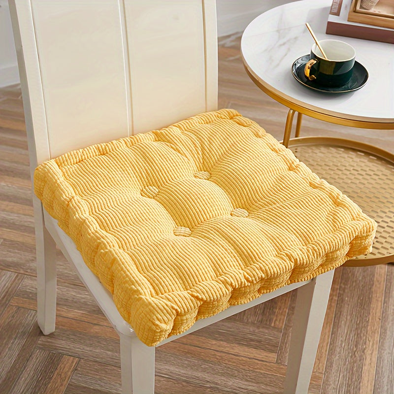 Soft and thick Tatami seat cushion for office, bedroom, and dining chair - round dandelion corduroy cushion for home decor.