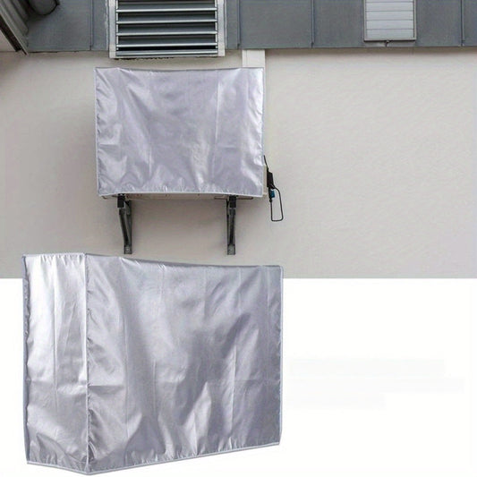 Protect your outdoor AC unit with our waterproof and dustproof air conditioner cover. Made with UV protective material, this sunscreen case comes with a tie rope for secure installation. No electricity is needed, making it a cost-effective solution for