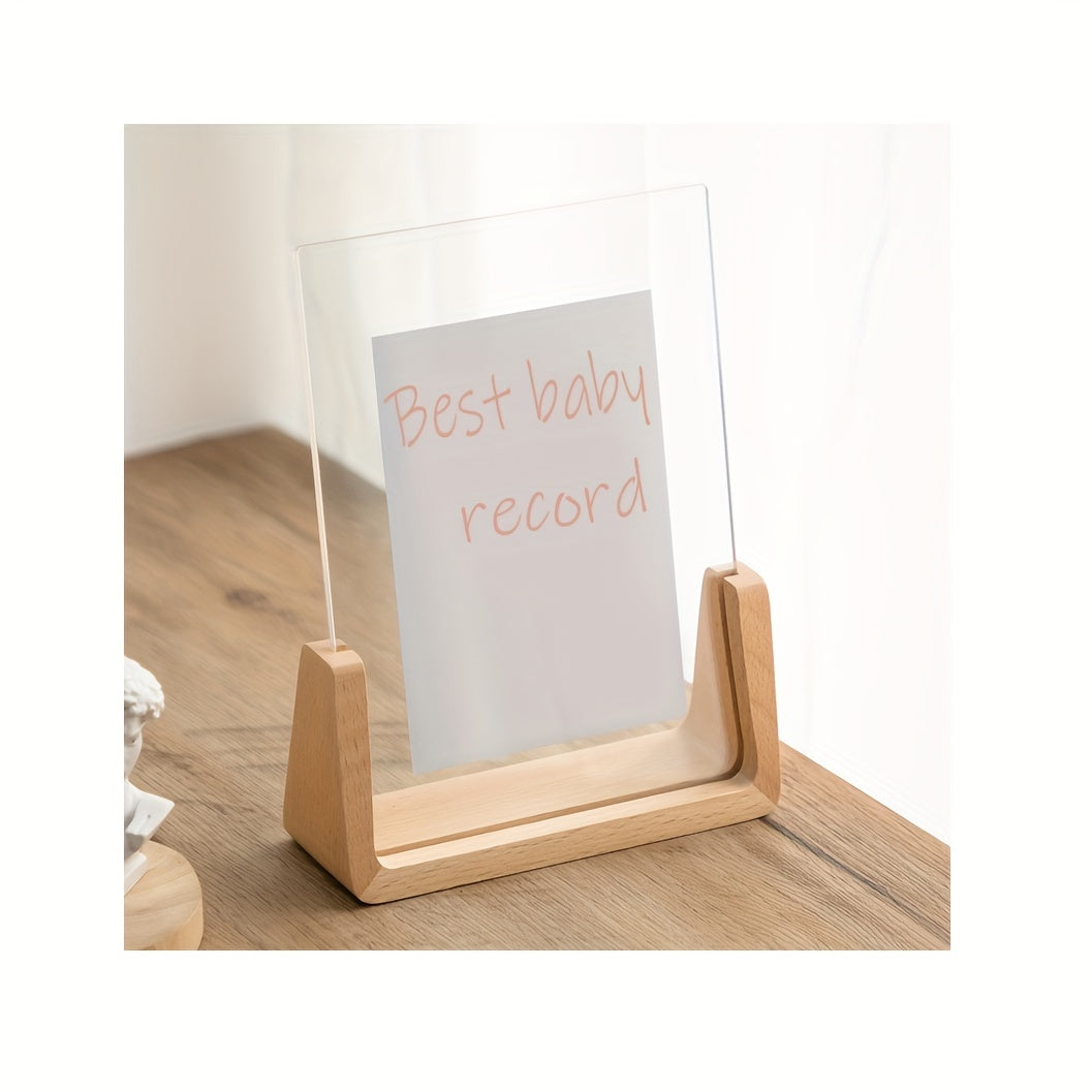 Display your favorite memories in style with this 2-Pack of U-Shaped Light Beechwood Collage Picture Frames. Each frame features a solid wood base and clear acrylic photo holder, perfect for showcasing 10.16x15.24 cm photos. Ideal for ages 6-14.