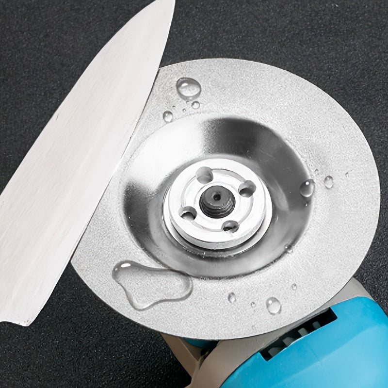 100mm Diamond Grinding Wheel Attachment for Rotary Tools, Manual Sharpening Utility without Electricity or Battery