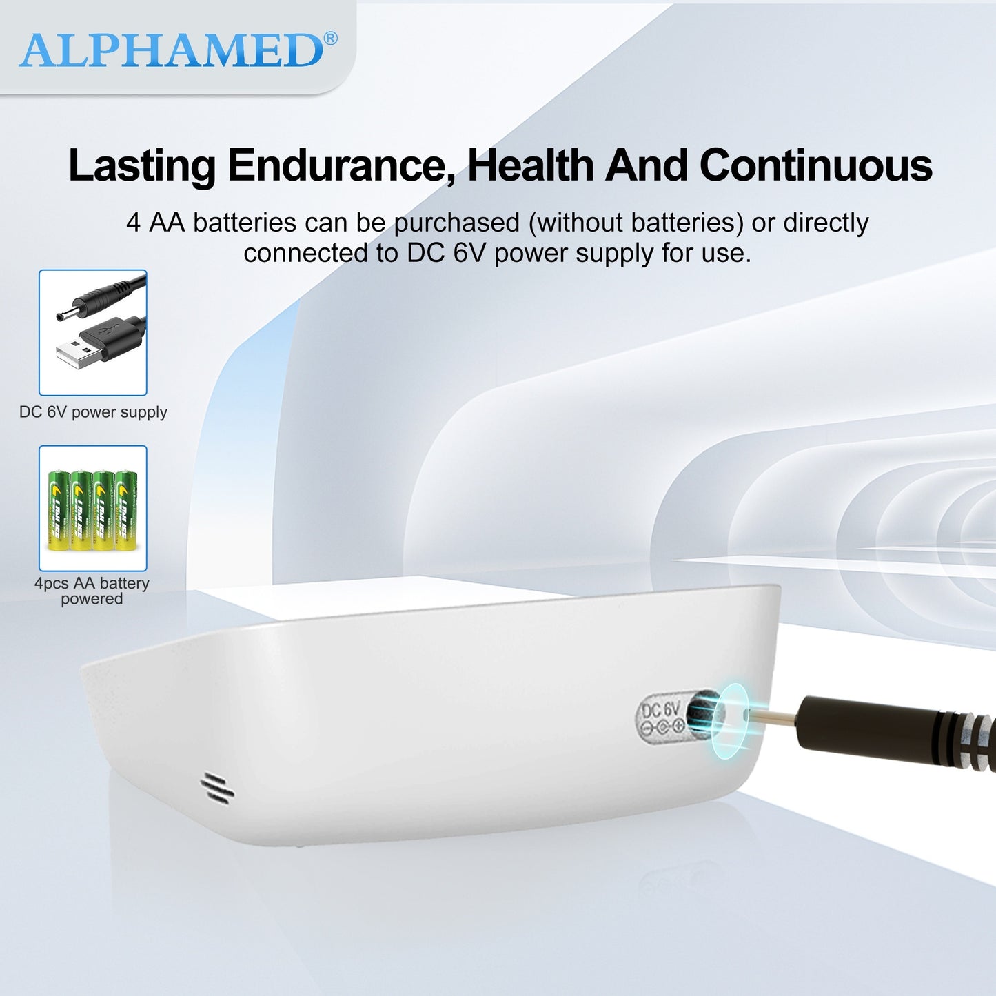 ALPHAMED U80EH Automatic Upper Arm Blood Pressure Monitor with 22.1-43.18 cm Cuff, Digital BP Machine, Battery Powered.