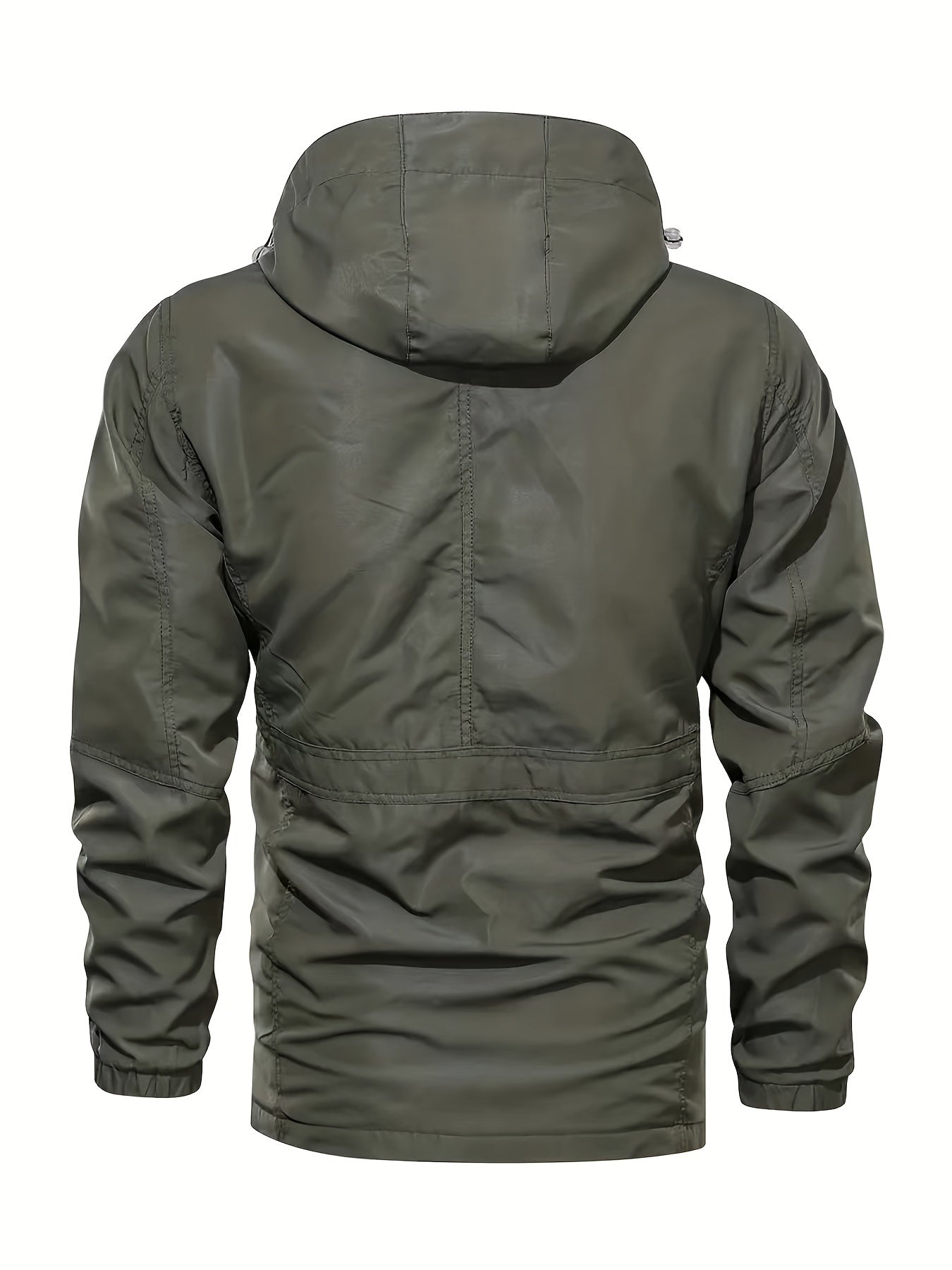 Men's versatile outdoor sports jacket with detachable hood and athletic style.