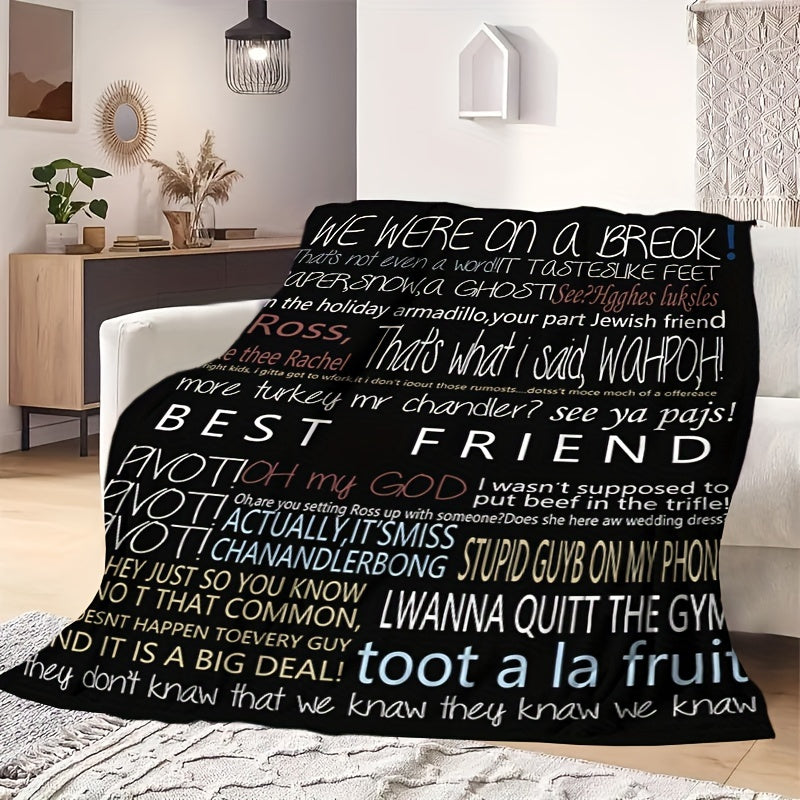 Soft and Lightweight TV Show-Themed Flannel Throw Blanket, ideal for Couch, Bed, Camping | Suitable for All Seasons, Hypoallergenic, Easy to Wash by Machine