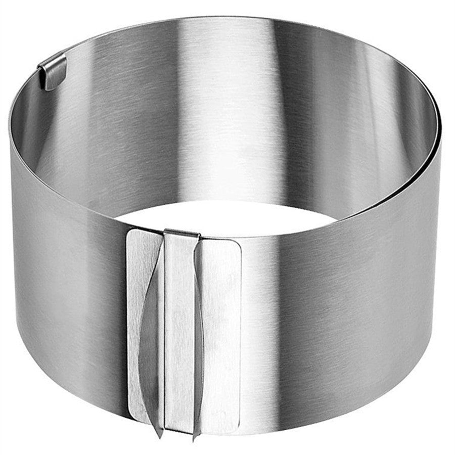 Adjustable Stainless Steel Mousse Ring for Telescopic Round Cake Mold - Ideal 6" to 12" Cake Baking Tool