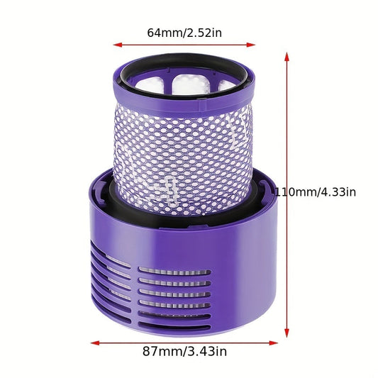 Two washable replacement filters for Dyson V10 SV12 Cyclone Animal Absolute Total Clean vacuum cleaner parts.