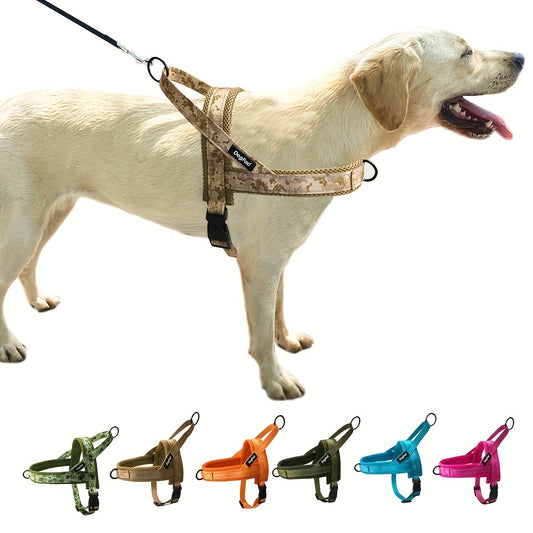 DogFad Reflective No-Pull Dog Harness - Adjustable and Escape-Proof, Hand-Wash Only, for Small to Large Breeds