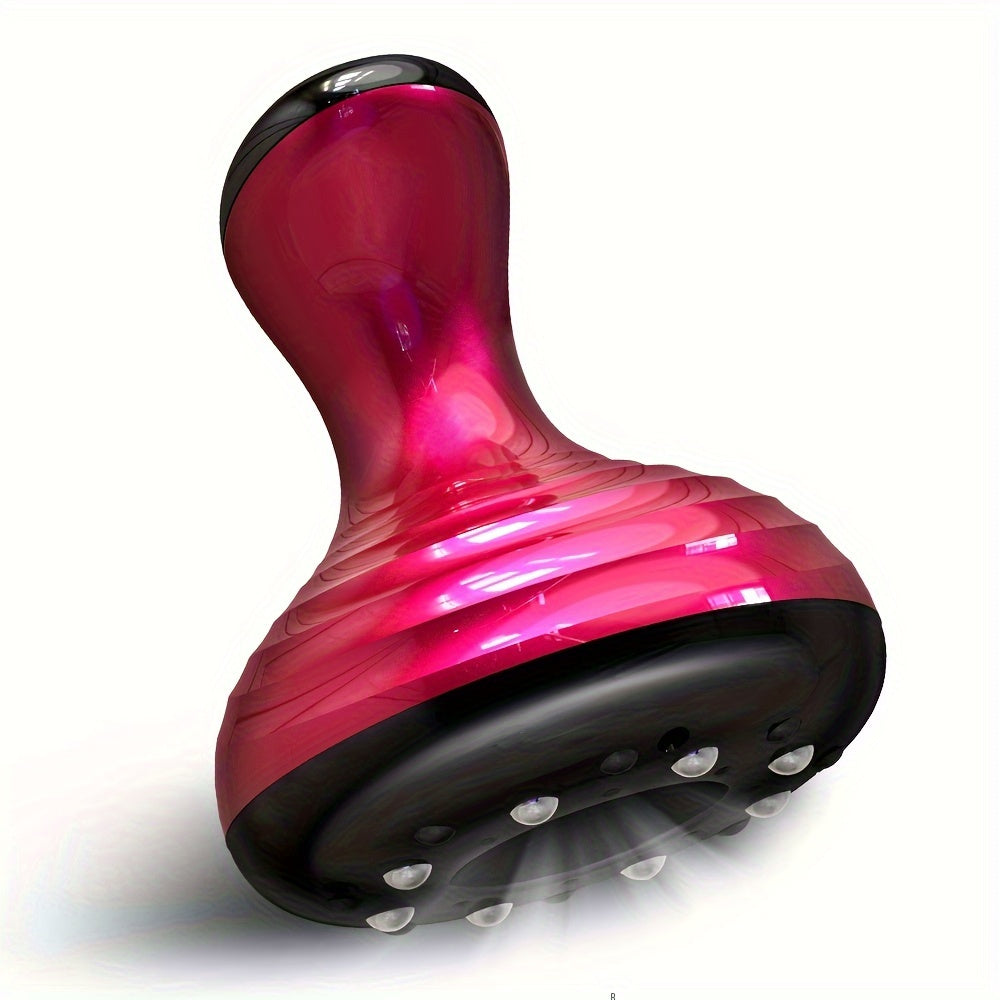 Rechargeable Electric Cupping Massager with Heat, Vacuum Suction, and USB Charging, available in Pink, Teal, and Dark Green colors.