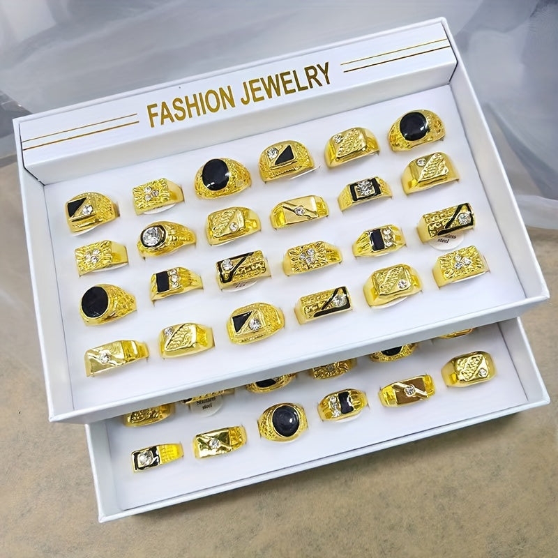 Set of 10 Luxury Alloy Rings with Rhinestone Inlay for Women, Featuring a Stylish Mix of Designs, Inspired by Korean Fashion, Perfect for Parties and Weddings