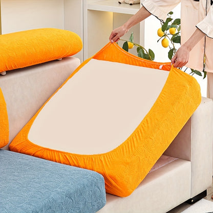 Thick Jacquard sofa cushion cover with elastic-band, perfect furniture protection for bedroom, office, or living room.