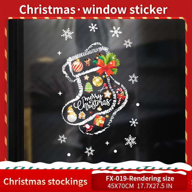 Get into the Holiday Spirit with Christmas Window Clings - Beautiful Festive Decorations for Home & Shop Windows, Easy Self-Adhesive PVC Stickers, 5mil Thick