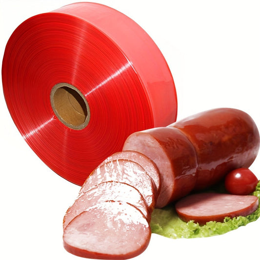 SISCCI offers a durable plastic sausage casing that is resistant to high temperatures. Available in lengths of 1, 5, or 10 meters with a diameter of 55mm, this food-safe casing is perfect for sausage making and meat preservation. Use it for sausage, ham