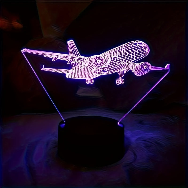 Colorful Shaped Flying Passenger Plane Night Light, Ideal Holiday Gift for Loved Ones