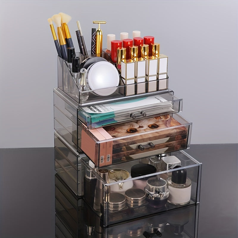 1pc Cosmetic Storage Box Drawer Style for Makeup and Skincare Products on Desktop Dressing Table