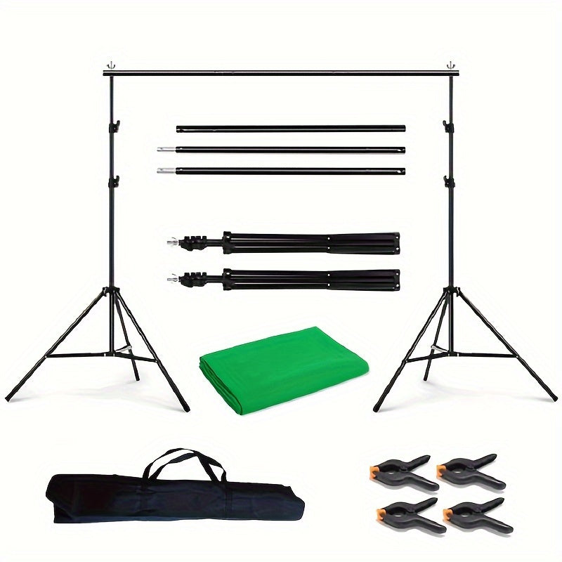 1pc 2*2m Background Rack with Cloth for Photo Photography, Studio Props Shooting Bracket