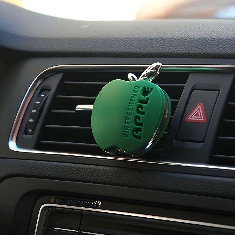 AAZRZR Apple-Shaped Car Air Freshener - Vibrant Multi-Color Scent Diffuser, Cute and Functional Auto Accessory, Alcohol-Free