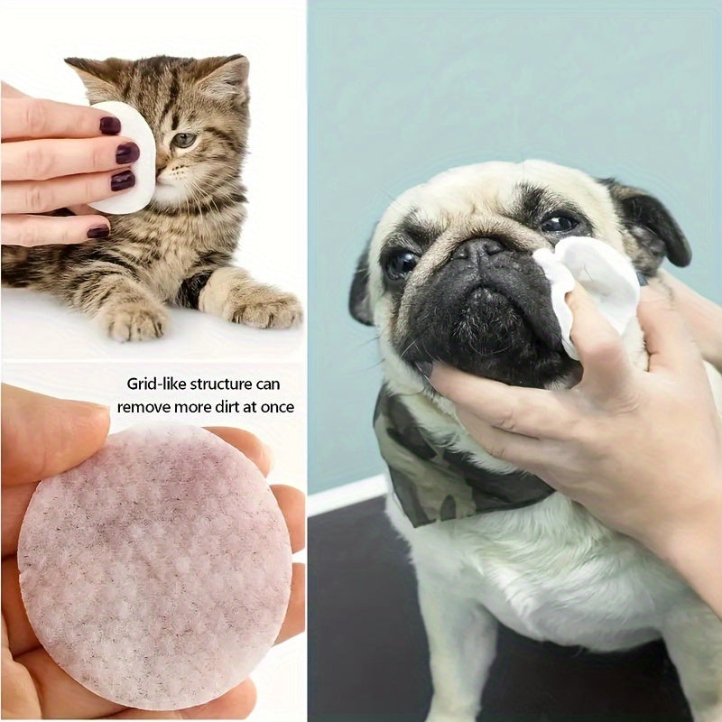 Box of 120 portable pet eye cleaning wipes for cats and dogs to remove tear stains and cleanse the facial area.