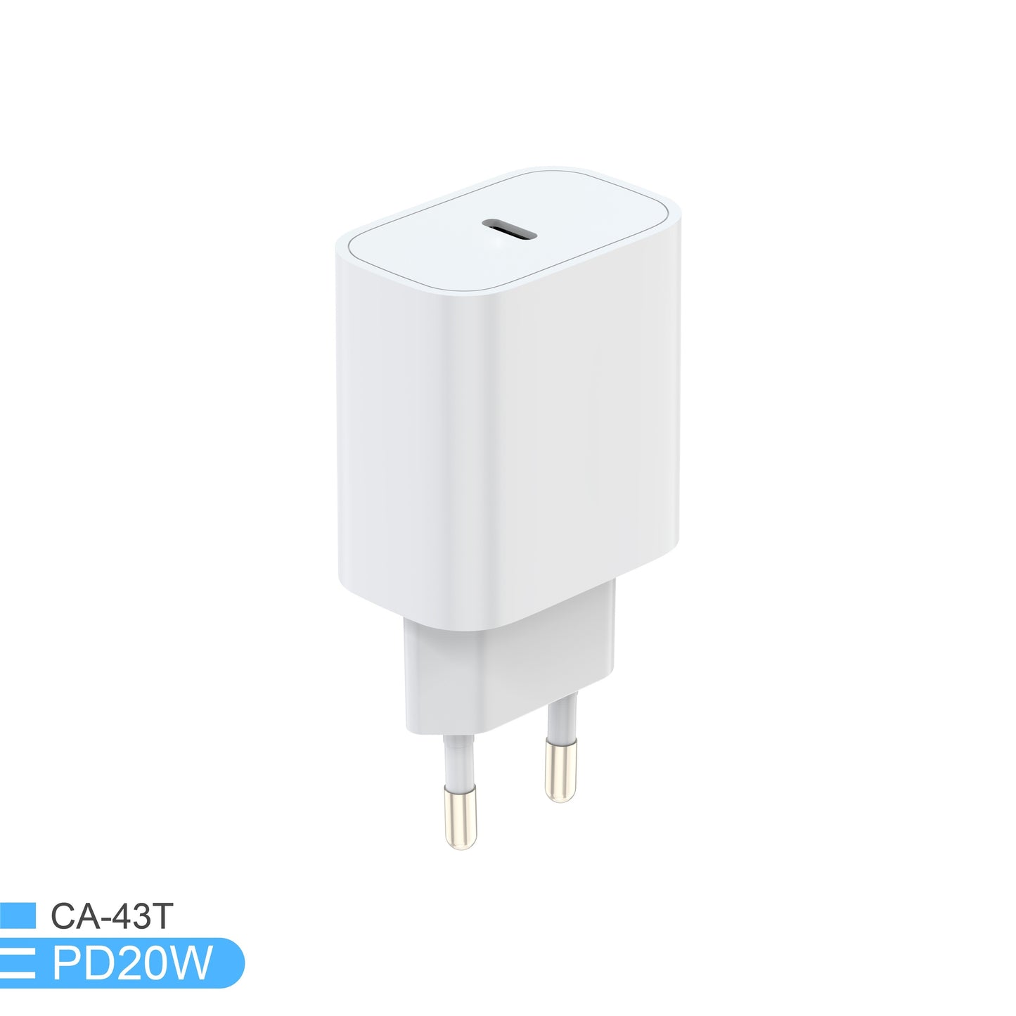 20W USB C fast charger for iPhone, iPad, and AirPods.