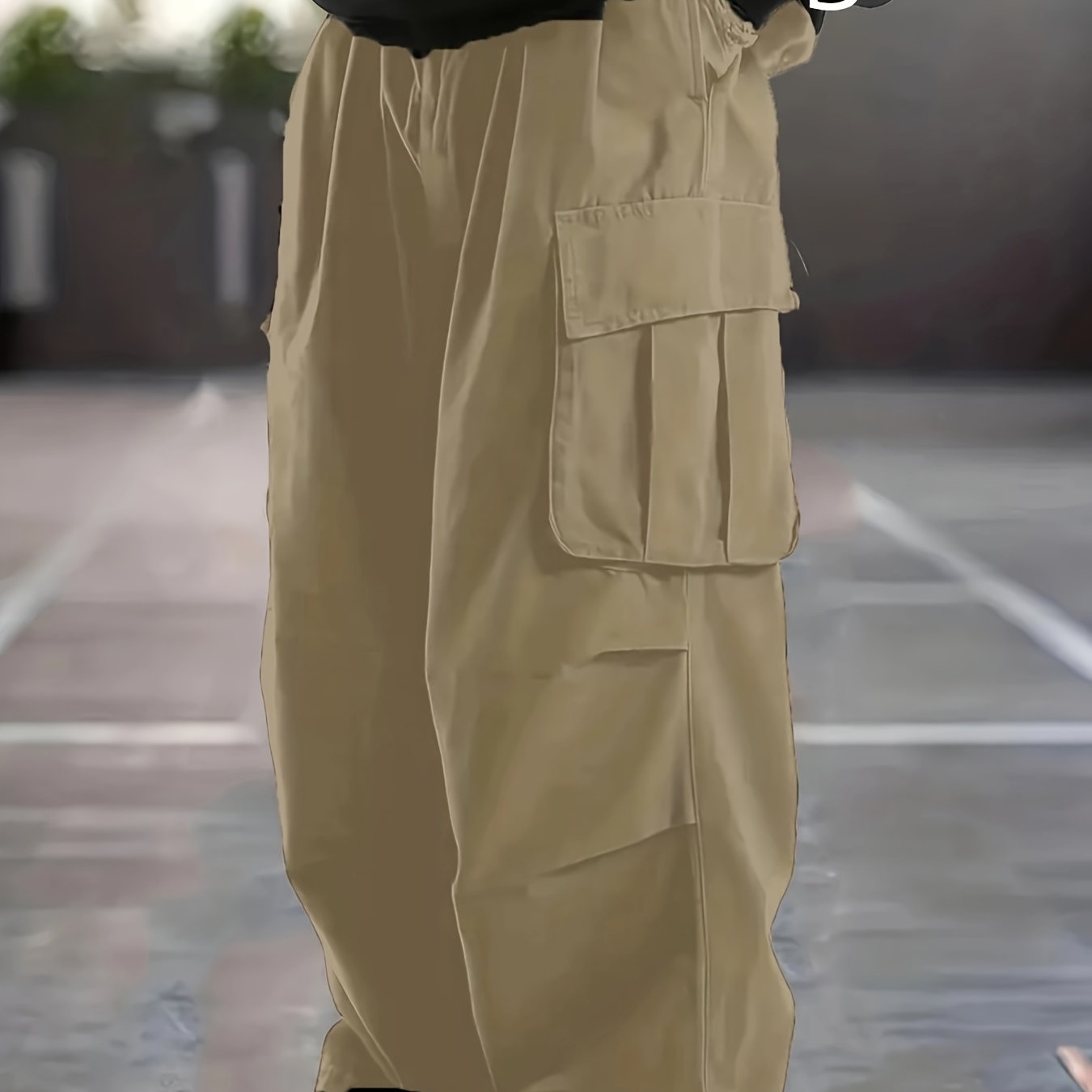 Men's plus size cargo pants made of 100% polyester with multi-pocket design, straight leg fit, and waterproof fabric. Perfect for outdoor activities and travel, available in big and tall