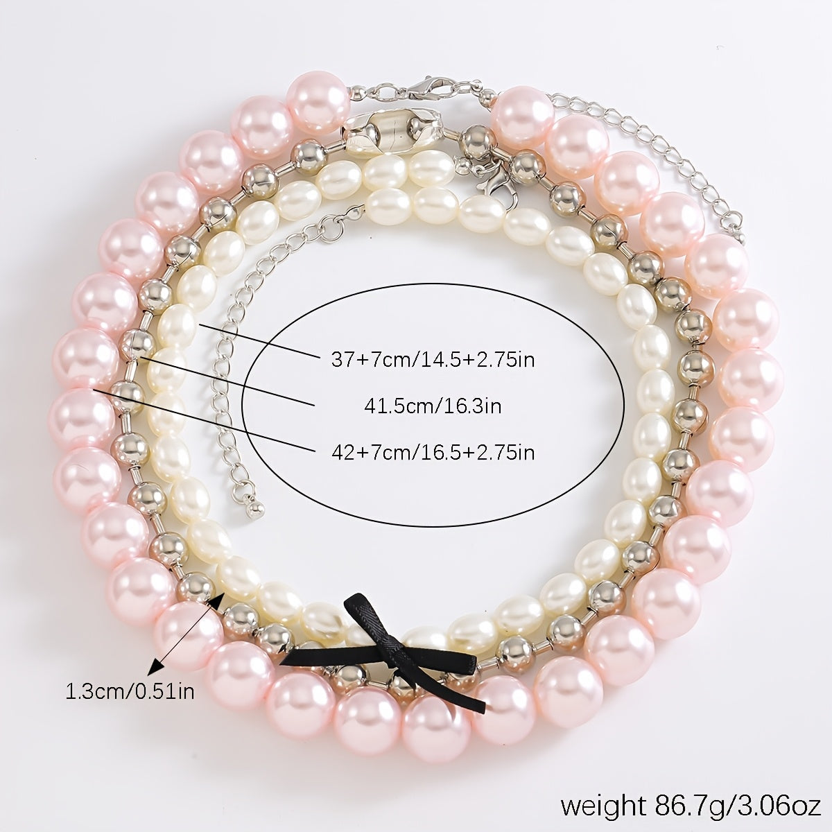 Set of 3 Elegant Faux Pearl and Butterfly Bead Necklaces for Women - Stylish Multi-Layer Design, Timeless Accessory for Dresses and Gowns, Perfect Surprise for Loved Ones, Ideal Necklace Gift