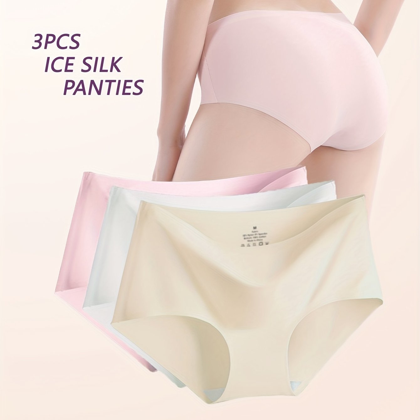 3 Seamless Brief Packs with Mid-Rise Waist