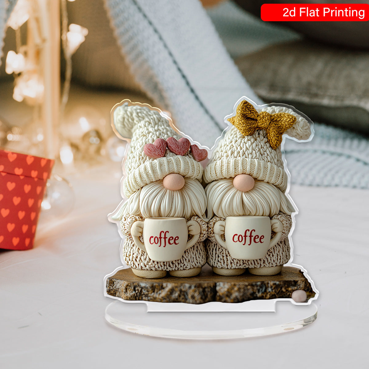 Get your hands on the versatile 1pc Classic Acrylic Gnome Coffee Table Decor, a beautiful tabletop ornament perfect for adding a touch of charm to your office, bedroom, or living room. This multipurpose decor piece is ideal for celebrating birthdays