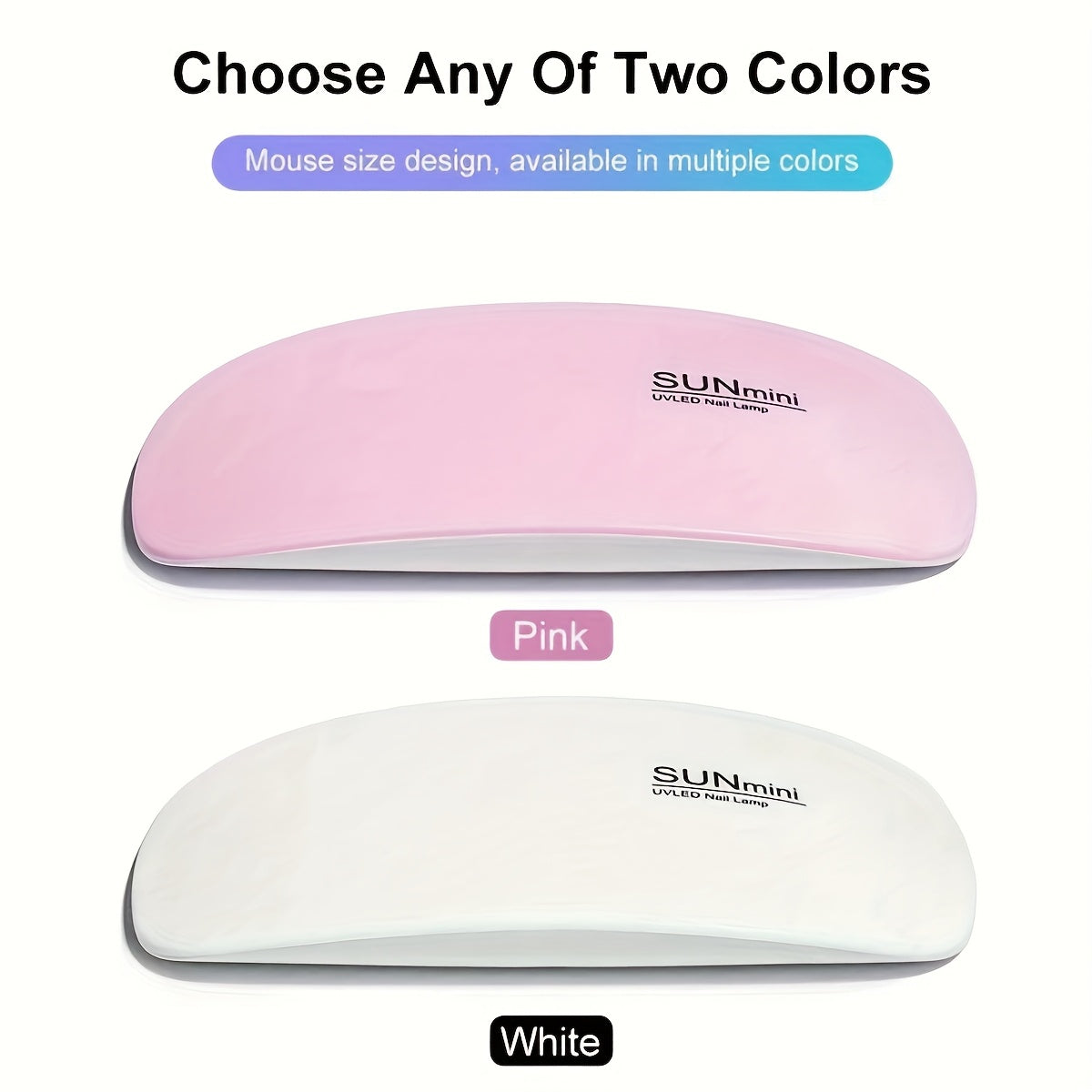 Compact USB-powered nail dryer lamp with foldable design and 6 UV/LED beads for fast gel polish drying on hands and feet.