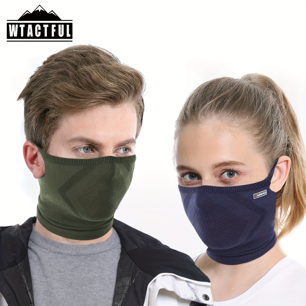 Stylish Knitted Face Mask by WTACTFUL - Perfect for Outdoor Sports, Cycling, Running, Skiing - Windproof, Sweat Absorbing, and Breathable - Suitable for Men and Women