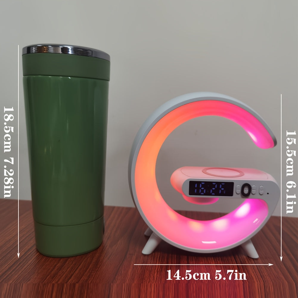 Kouzone Wireless Speaker with Ambient Light, Wireless Charging Pad, and Music Sync for smartphones.