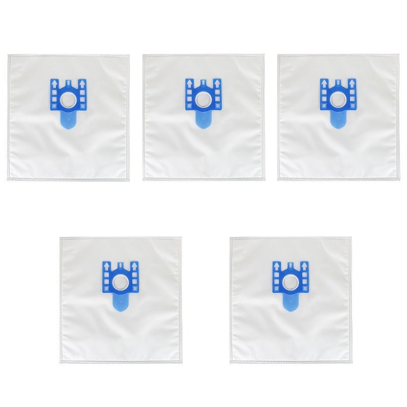 Five high-quality filter bags designed for Miele vacuum cleaners, compatible with Classic C1, Complete C2, C3, and S300-S8000 Series models. An effective and efficient substitute for GN FJM bags.