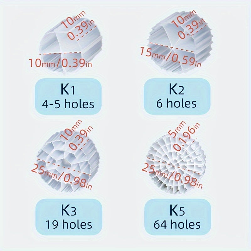 Uncharged MBBR Koi Pond Media by Wholesale Koi Farm supports nitrification in fish tanks and aquaponics systems.