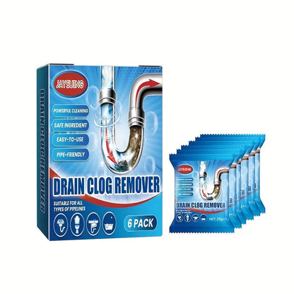 6 pieces per box of a powerful drain cleaner designed to dredge and deodorize drains in your home, bathroom, and kitchen sink. This cleaner is perfect for removing clogs and is an essential tool for cleaning your apartment.