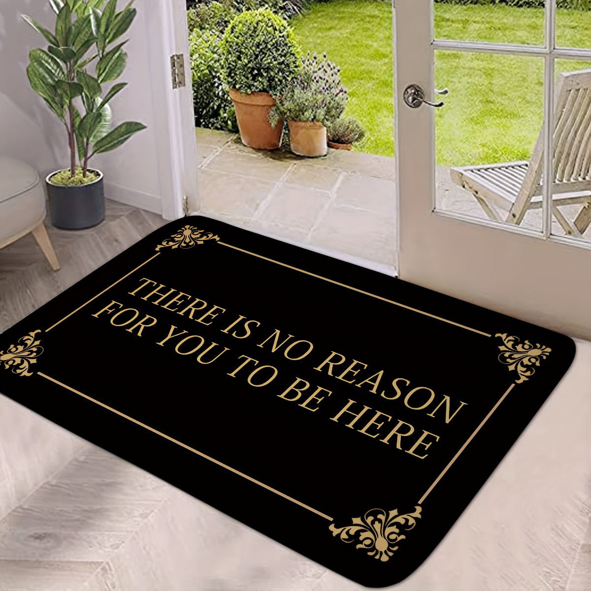 Bohemian Welcome Doormat - Luxuriously Soft Flannel with Thick 1.1 Rebound Foam, Non-Slip and Dirt-Resistant for Home Entryway, Kitchen, Living Room, Bedroom. Easy to Clean Machine Washable, Braided Polyester Indoor Rug in Various Sizes Available.