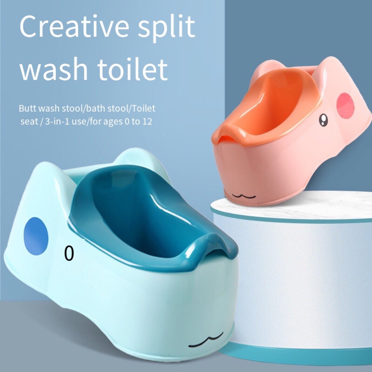 Innovative and Adorable Toilet Seat for Kids, Potty Training Seat with Fun Designs, Cartoon Urinal and Convenient Portable Potty