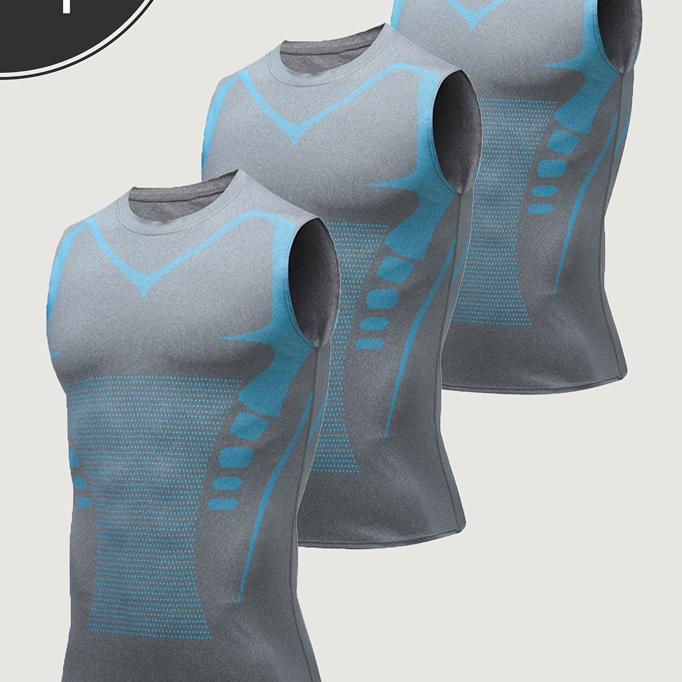 3 Men's Sports Compression Tank Tops for Basketball, American Style Training Vests, Moisture-Wicking Base Layer for Sports & Outdoor Activities.