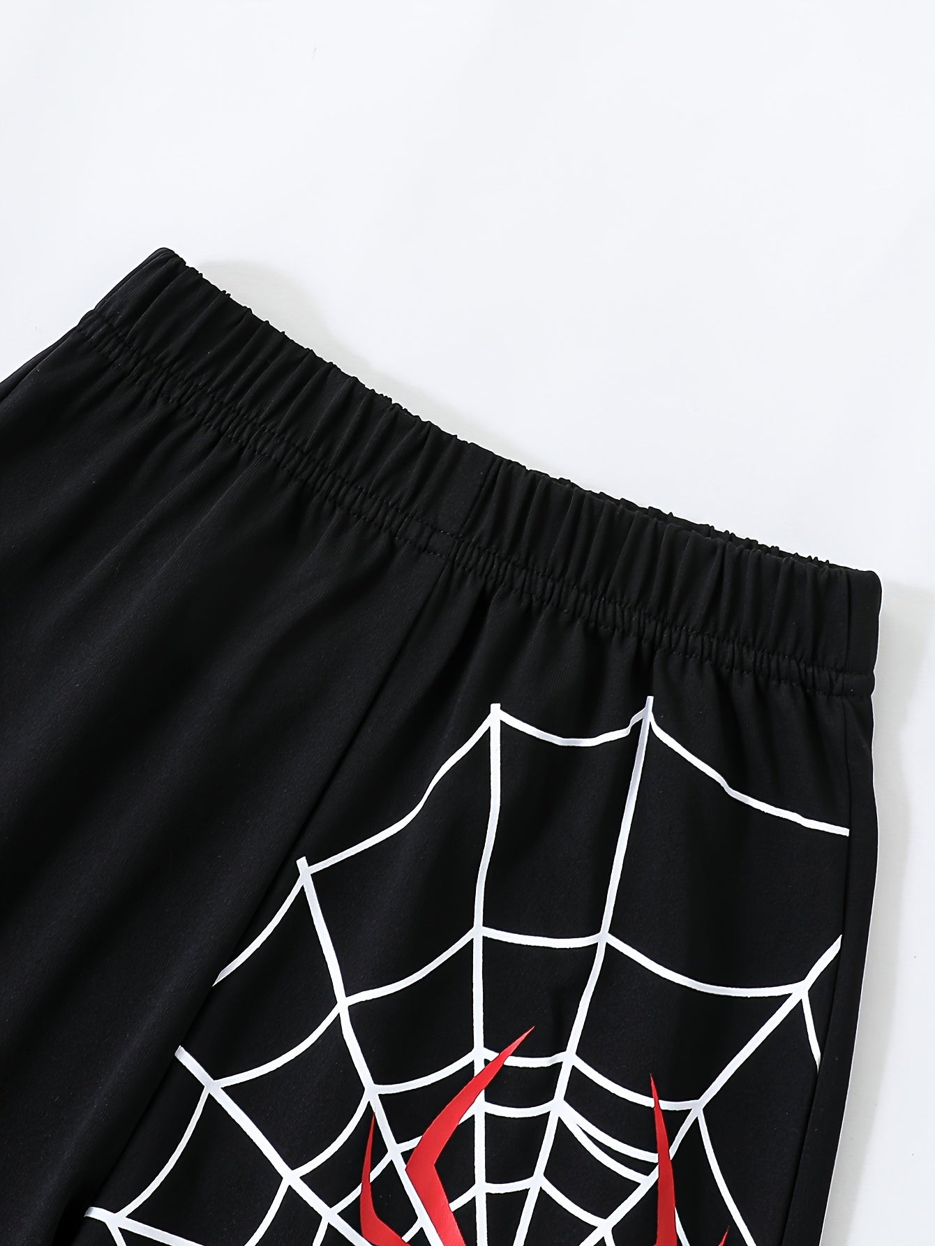 Spider pattern boys short sleeve set