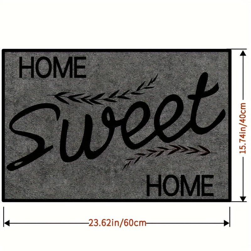 Dirt-resistant welcome doormat designed with modern geometric pattern, ideal for indoor and outdoor use. This low pile entrance mat is absorbent and suitable for use in living rooms, bedrooms, bathrooms, kitchens, balconies, and patios.