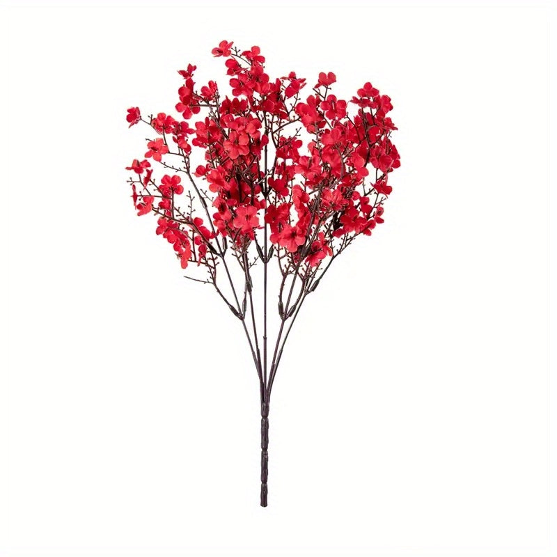 4 Lifelike Artificial Cherry Blossom Flowers - Ideal for Weddings, Engagements, and Home Decor.