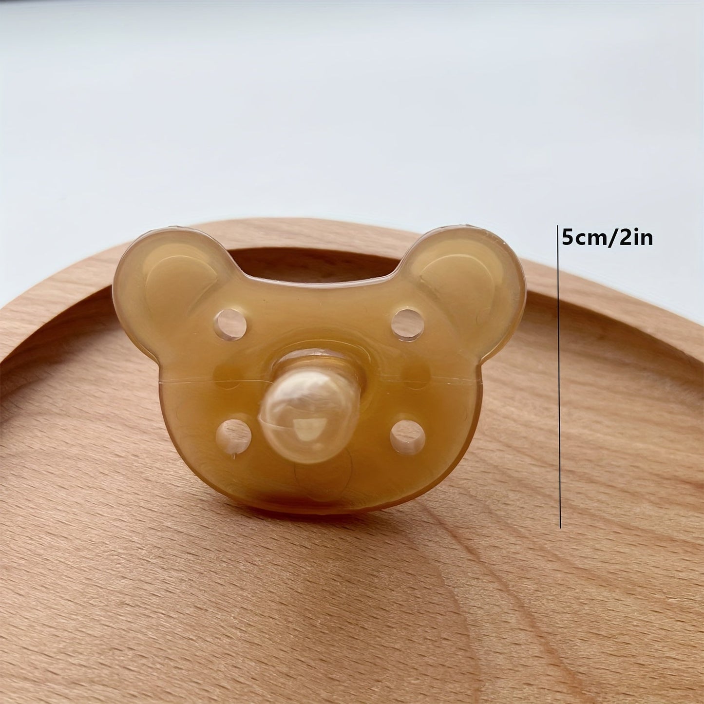 Bear Design Silicone Baby Pacifiers - Soft and Soothing BPA-Free Teether for Oral Development, Suitable for Newborns to 3 Years Old. Gentle on Gums, Food-Grade Material for Safe Teething.