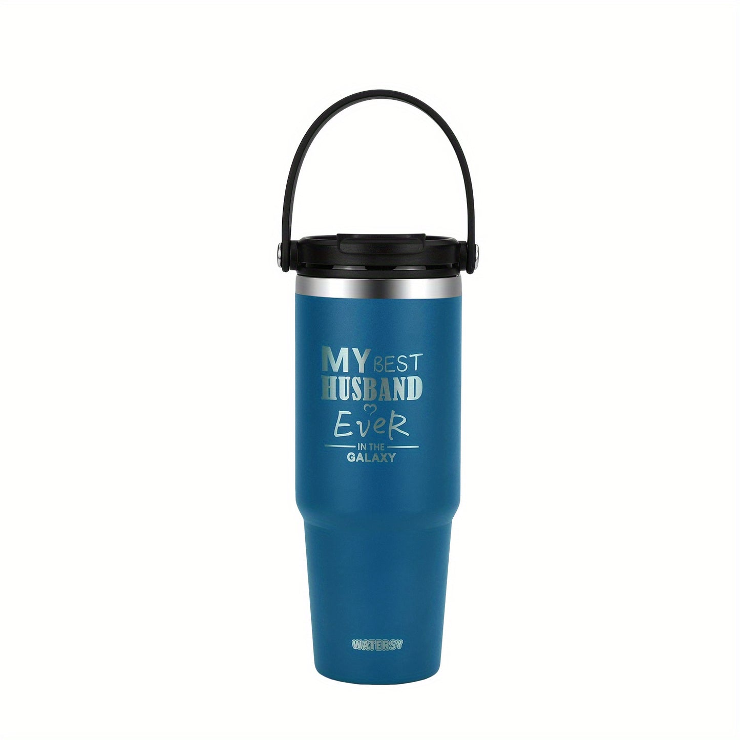 WTAERSY Insulated Water Bottle with Double Lid, 30oz/887ml, Stainless Steel, Reusable Tumbler Cup, Perfect Gift for Various Occasions.